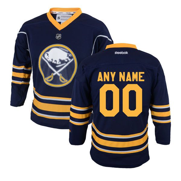 Reebok Buffalo Sabres Preschool Replica Home Custom NHL Jersey - Navy Blue->customized nhl jersey->Custom Jersey